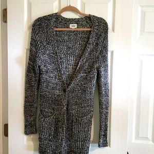 Gray button up cardigan
